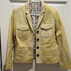 Zadig & Voltaire Yellow Leather Jacket